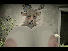 Bimbo Deer cheats on husband with Horsecocked Orc